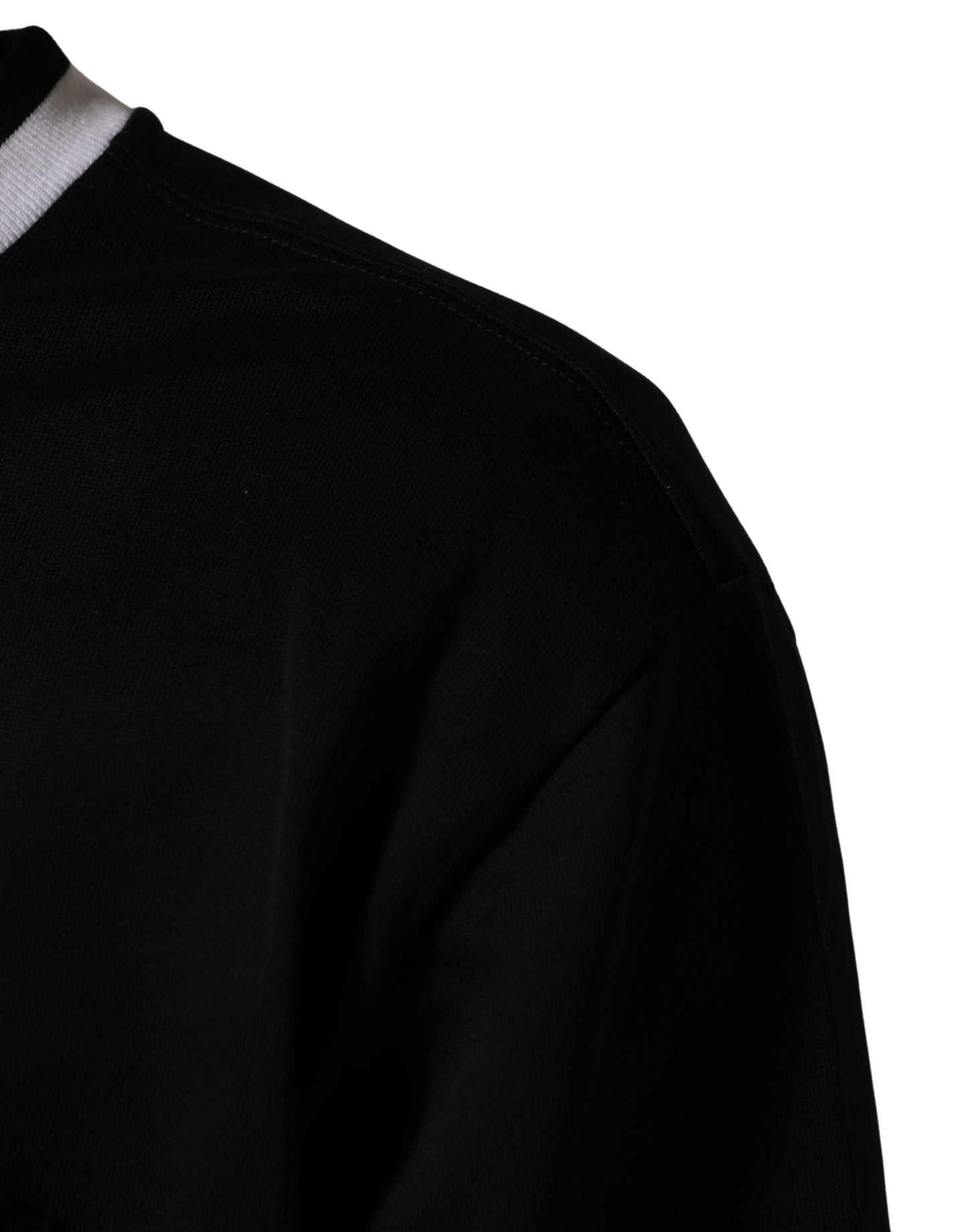 Dolce & Gabbana Zwarte Katoenen Sweatshirt Trui met DG-logoprint