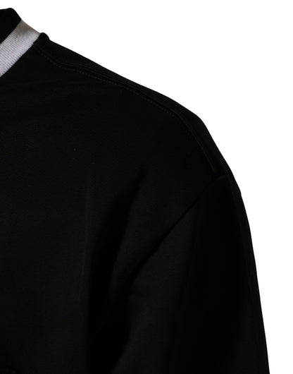 Dolce & Gabbana Zwarte Katoenen Sweatshirt Trui met DG-logoprint