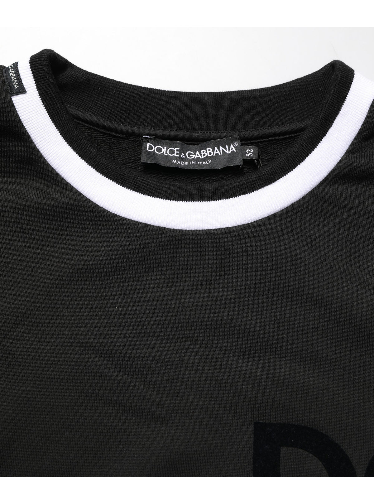 Sweat-shirt Dolce & Gabbana en Coton Noir à Imprimé Logo DG