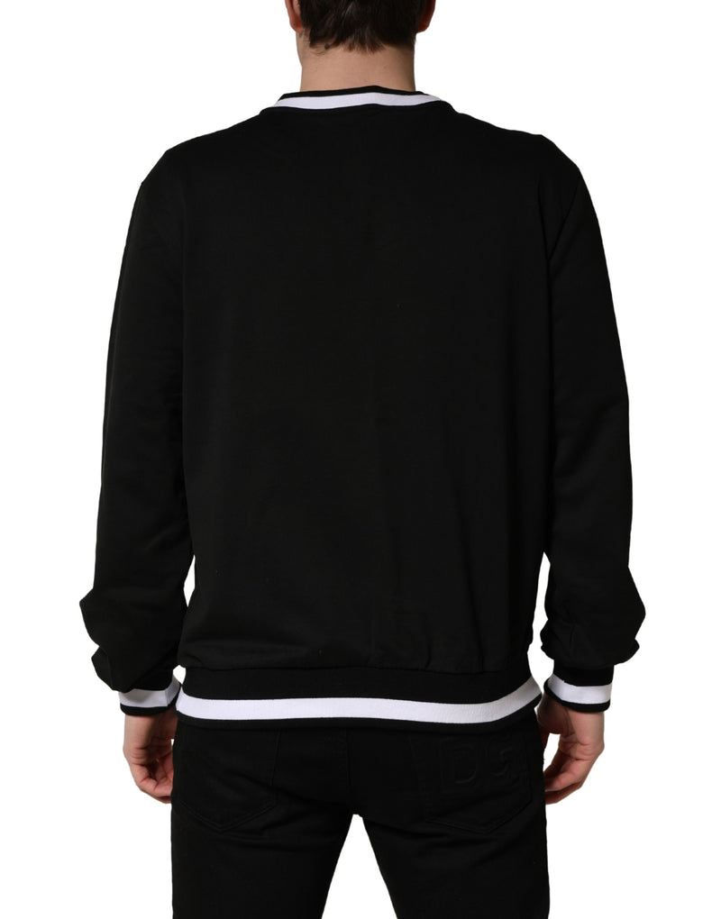 Dolce & Gabbana Zwarte Katoenen Sweatshirt Trui met DG-logoprint