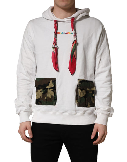 Dolce &amp; Gabbana wit camouflage capuchon sweatshirt
