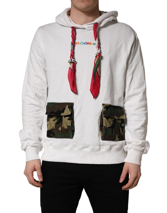 Dolce &amp; Gabbana wit camouflage capuchon sweatshirt