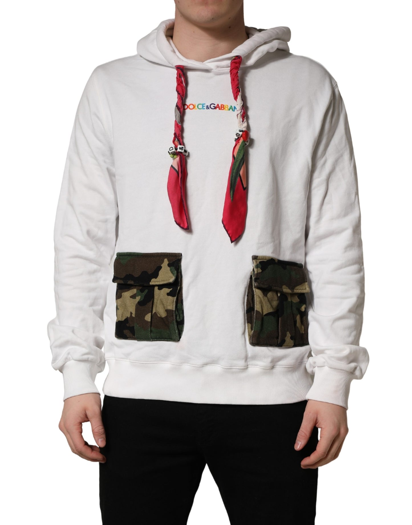 Dolce &amp; Gabbana wit camouflage capuchon sweatshirt