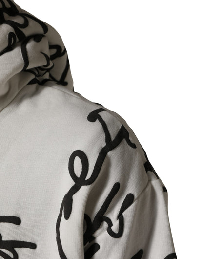 Dolce & Gabbana Wit Katoenen Sweatshirt met Scriptlogo-opdruk