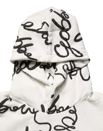 Dolce & Gabbana Wit Katoenen Sweatshirt met Scriptlogo-opdruk