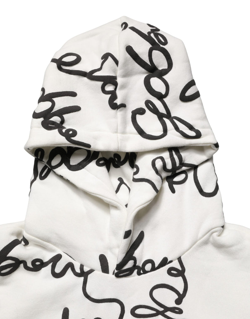 Dolce & Gabbana Wit Katoenen Sweatshirt met Scriptlogo-opdruk