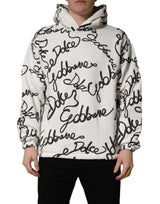 Dolce & Gabbana Sweat-shirt en coton imprimé logo blanc