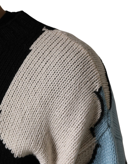 Pull ras du cou en cachemire noir avec canard Dolce & Gabbana