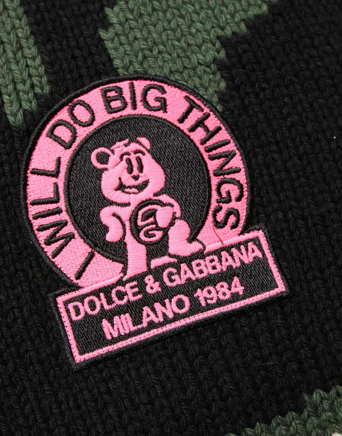 Pull en tricot intarsia multicolore camouflage Dolce & Gabbana