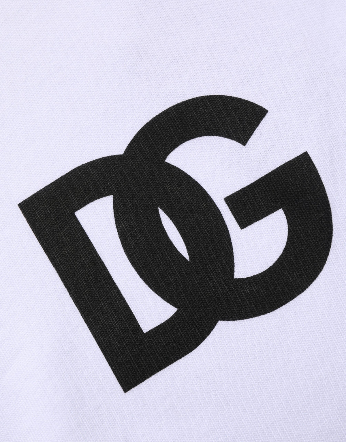 Sweat-shirt à capuche en coton blanc imprimé logo Dolce & Gabbana