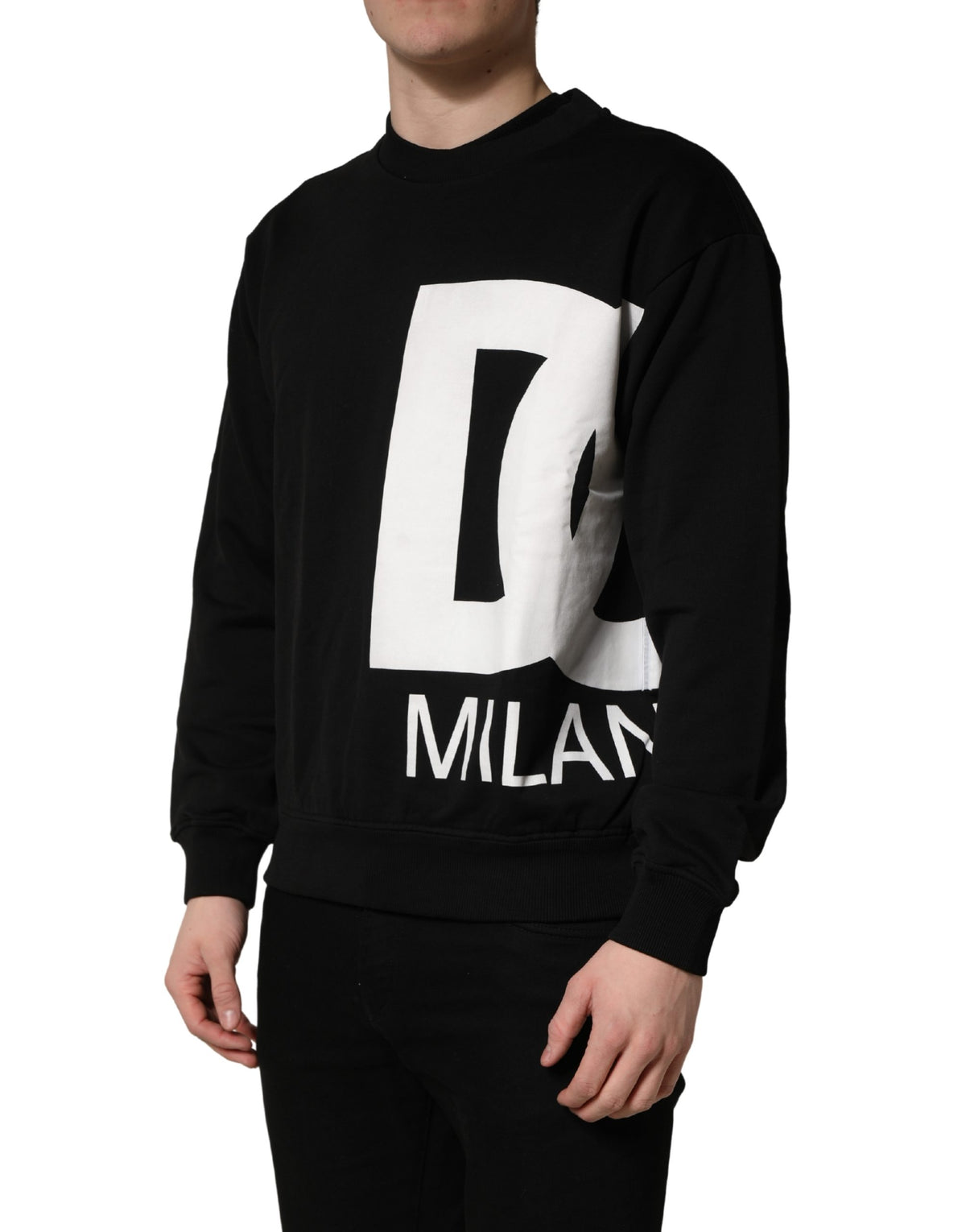 Sweat-shirt Dolce & Gabbana en coton noir à logo Milano