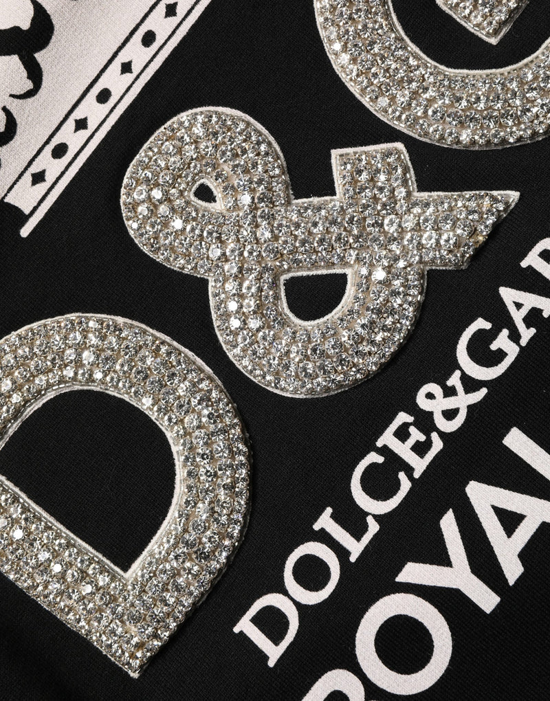 Pull Dolce & Gabbana en coton noir orné