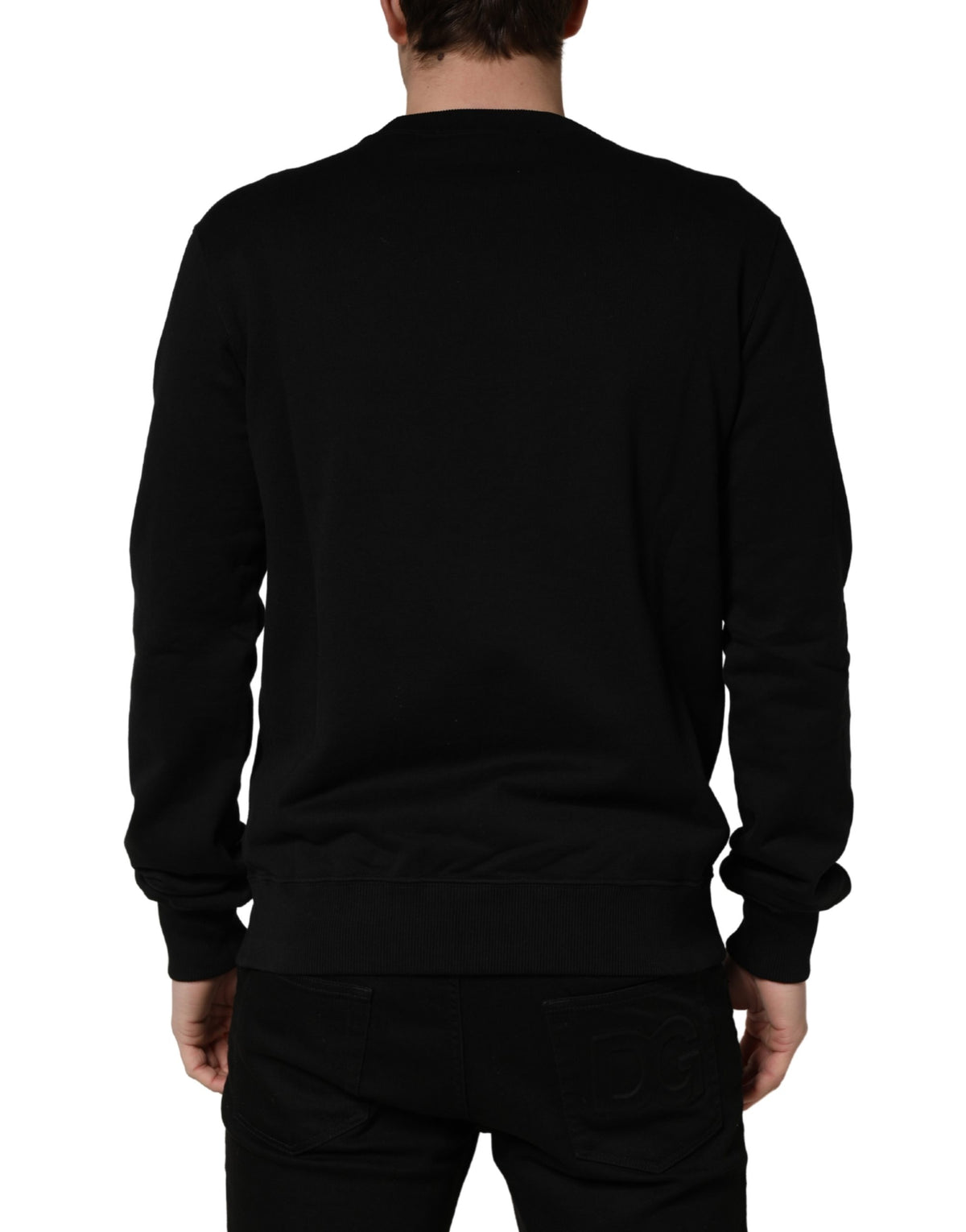 Pull Dolce & Gabbana en coton noir orné