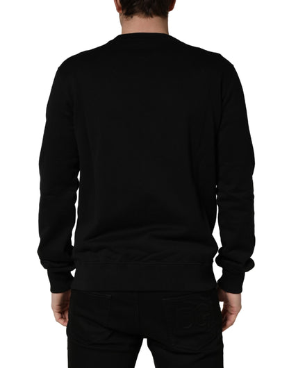 Pull Dolce & Gabbana en coton noir orné
