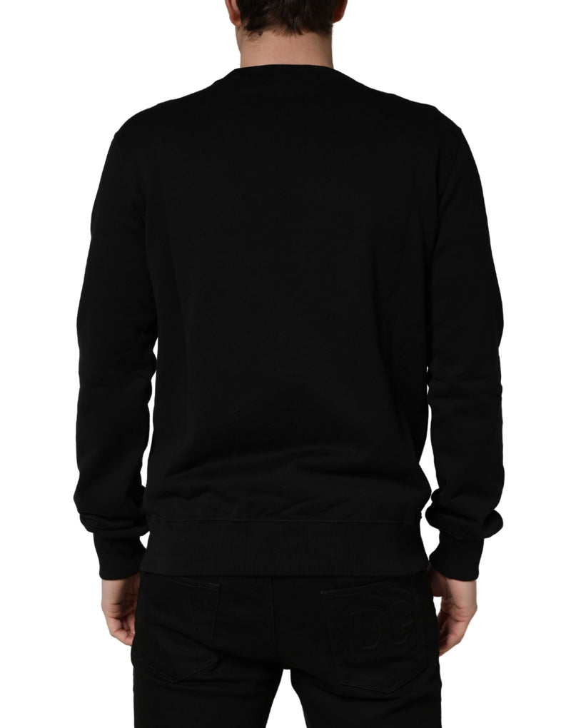 Pull Dolce & Gabbana en coton noir orné