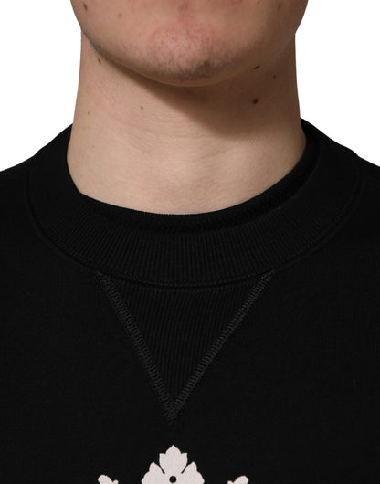 Pull Dolce & Gabbana en coton noir orné