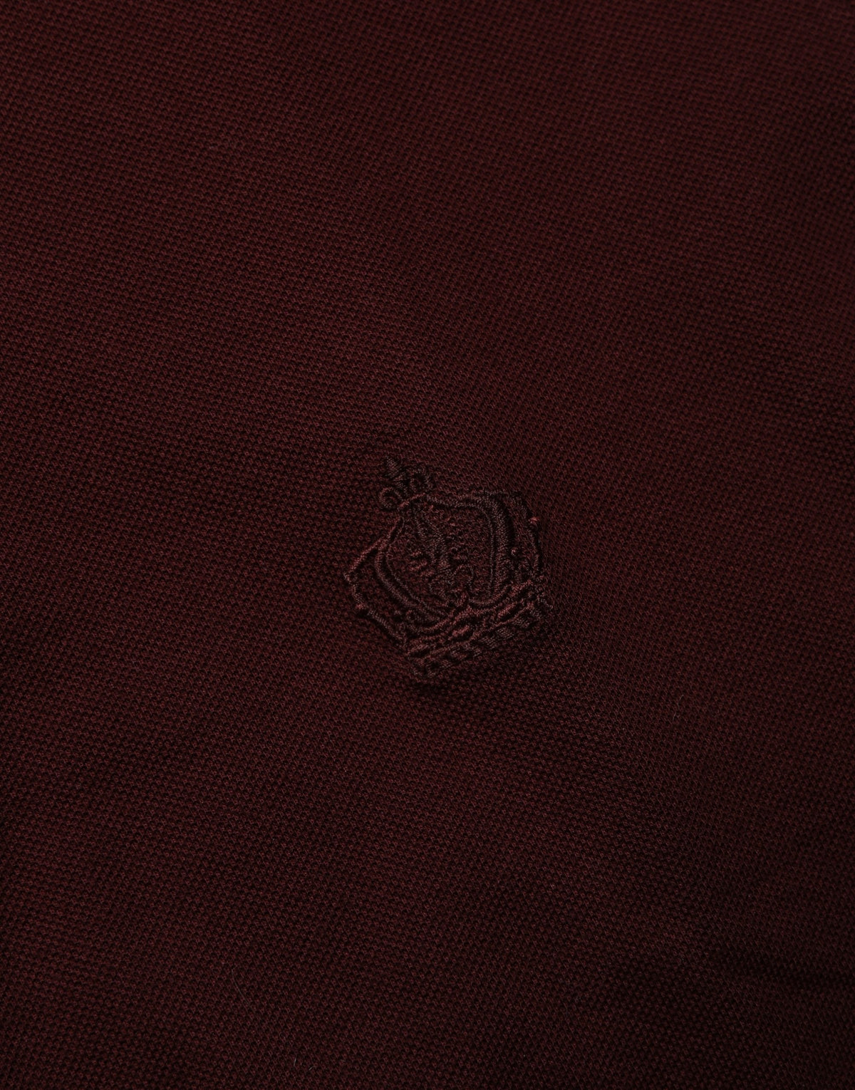 Polo à manches courtes à col montant rouge bordeaux de Dolce &amp; Gabbana