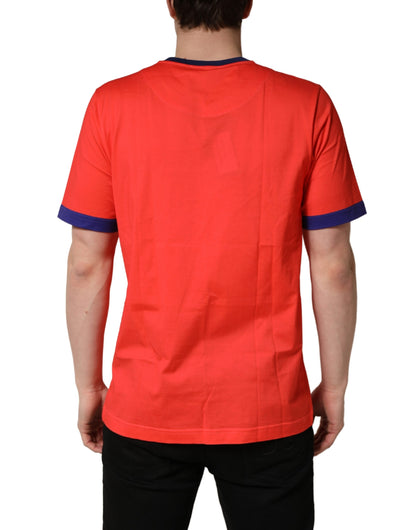 T-shirt Dolce & Gabbana en coton à col rond et imprimé logo orange