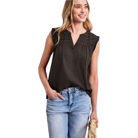 Street One 346269 Brown Cotton Blouse for Women