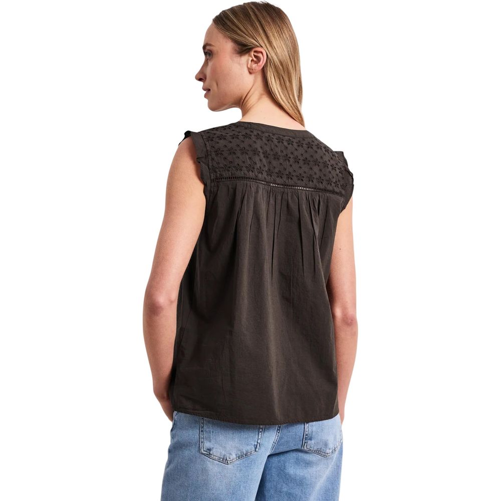 Street One 346269 Brown Cotton Blouse for Women
