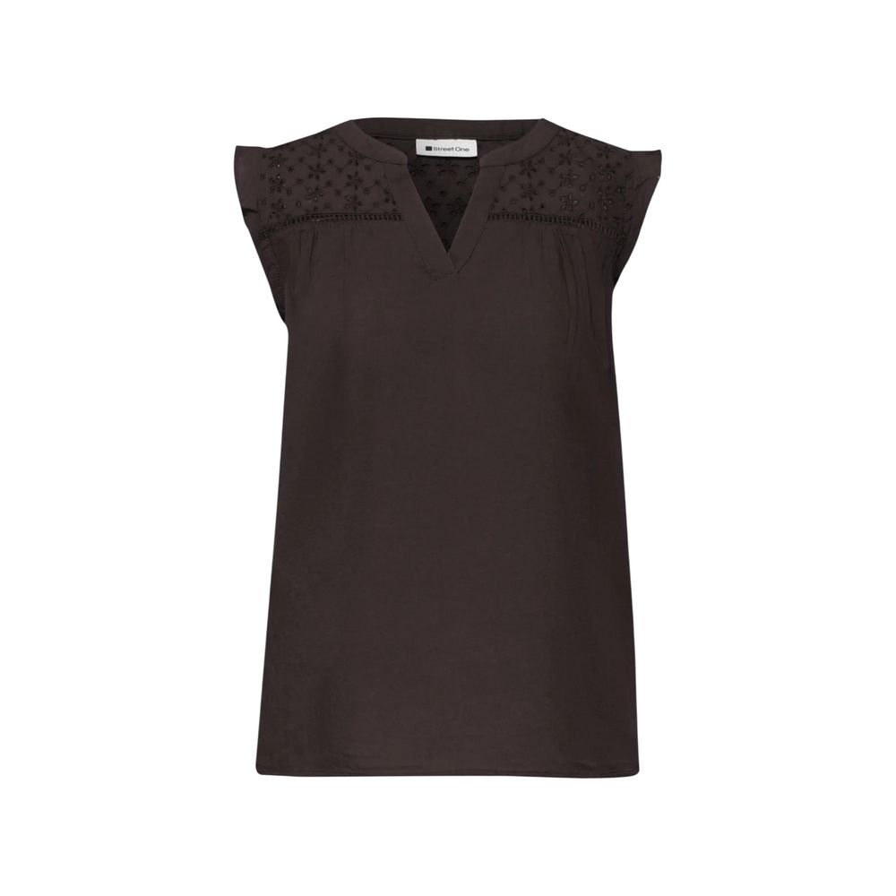 Street One 346269 Brown Cotton Blouse for Women