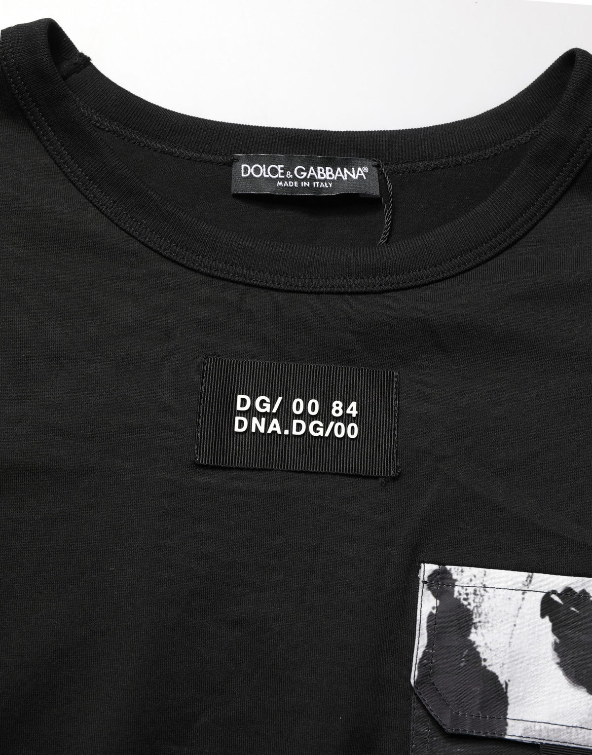 T-shirt surdimensionné à poche camouflage noir Dolce & Gabbana