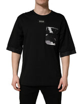 T-shirt surdimensionné à poche camouflage noir Dolce & Gabbana