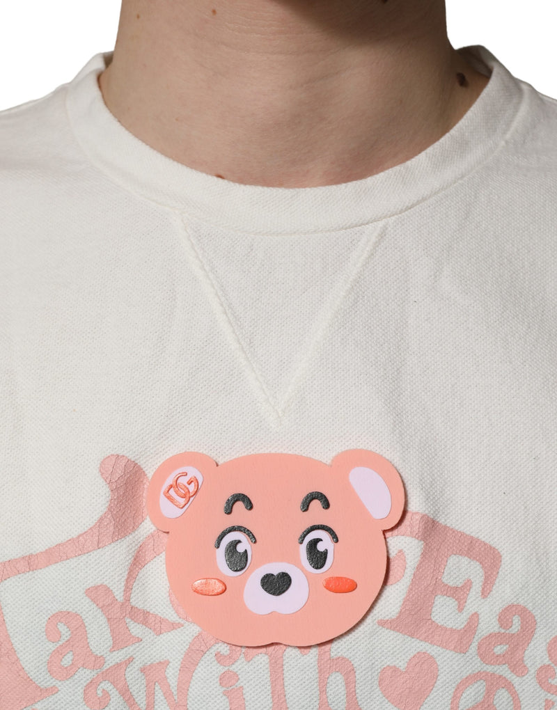 Dolce & Gabbana Groen Tie-Dye Grafische Print Katoenen T-shirt met Ronde Hals