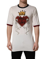 T-shirt en jersey de coton blanc Dolce & Gabbana imprimé « King Of Love » pour homme