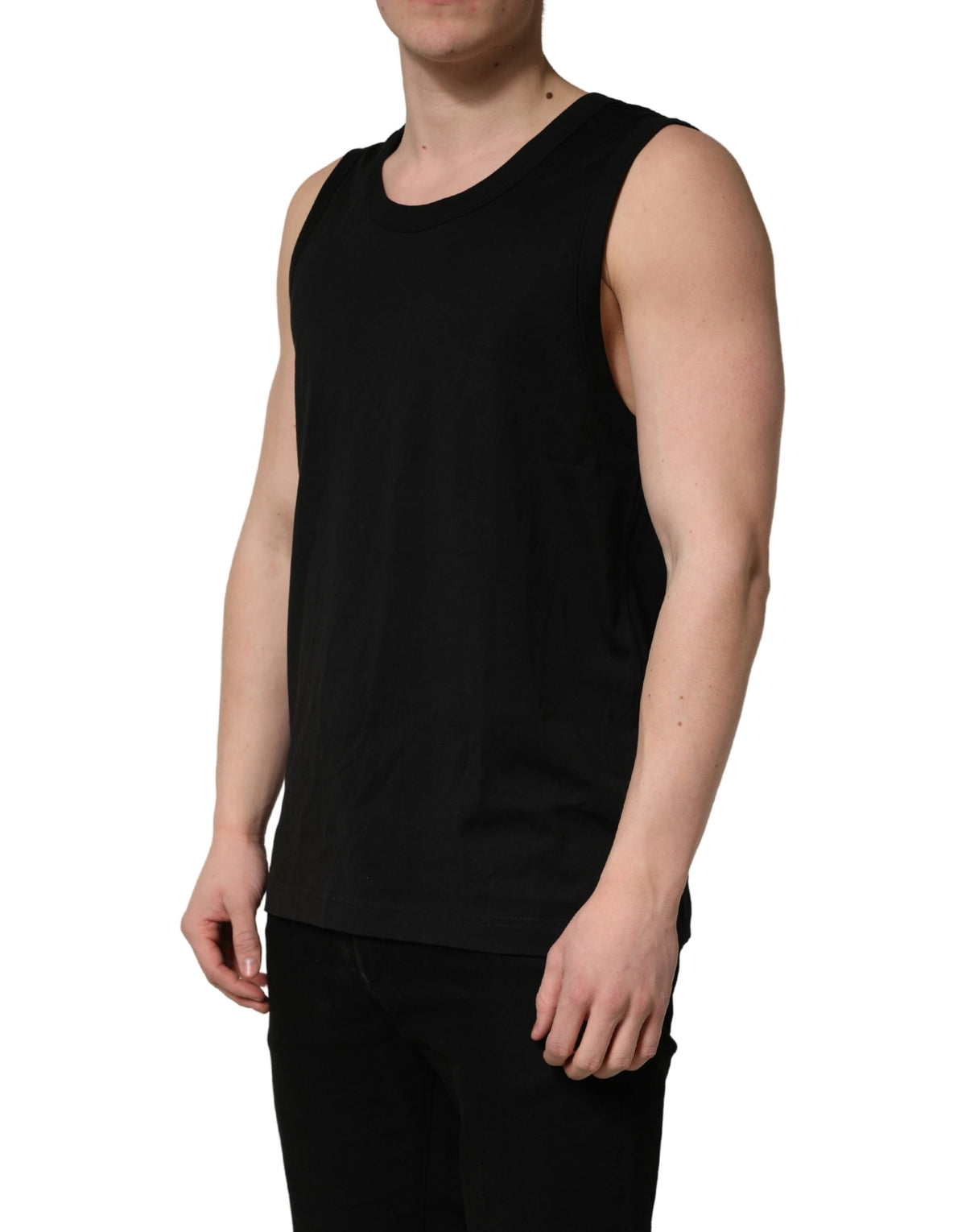 Débardeur Dolce & Gabbana noir en coton sans manches pour homme
