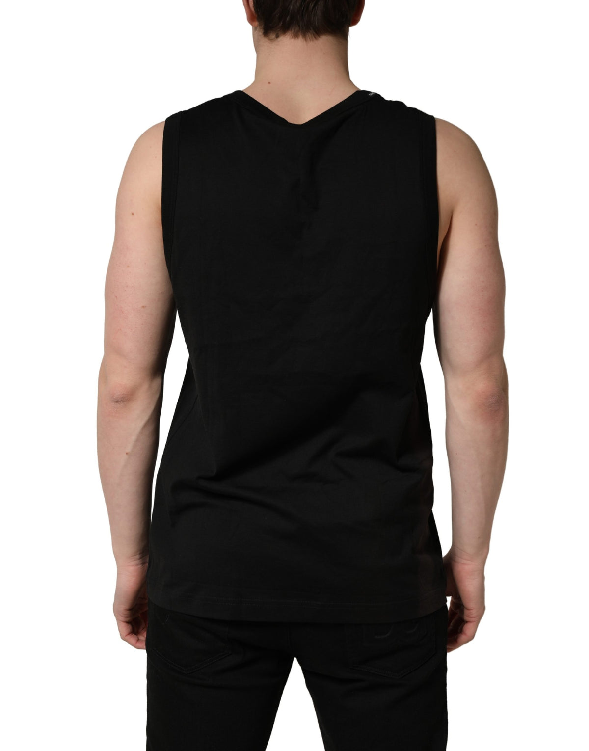 Débardeur Dolce & Gabbana noir en coton sans manches pour homme
