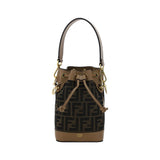 Fendi Brown Calf Leather Bos Taurus Backet Bag