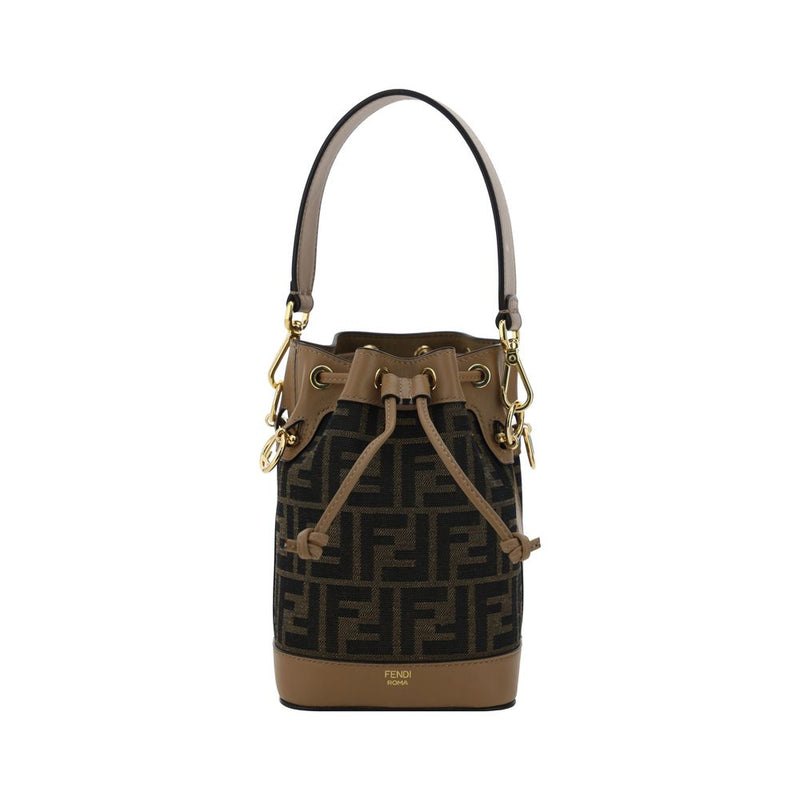 Fendi Brown Calf Leather Bos Taurus Bucket Bag