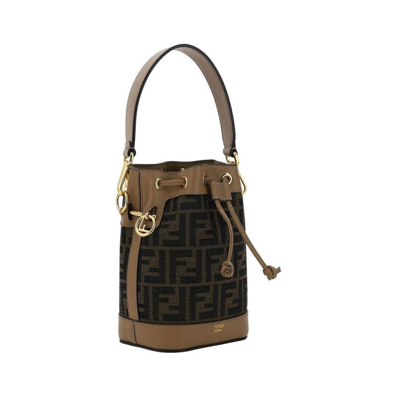Fendi Brown Calf Leather Bos Taurus Bucket Bag