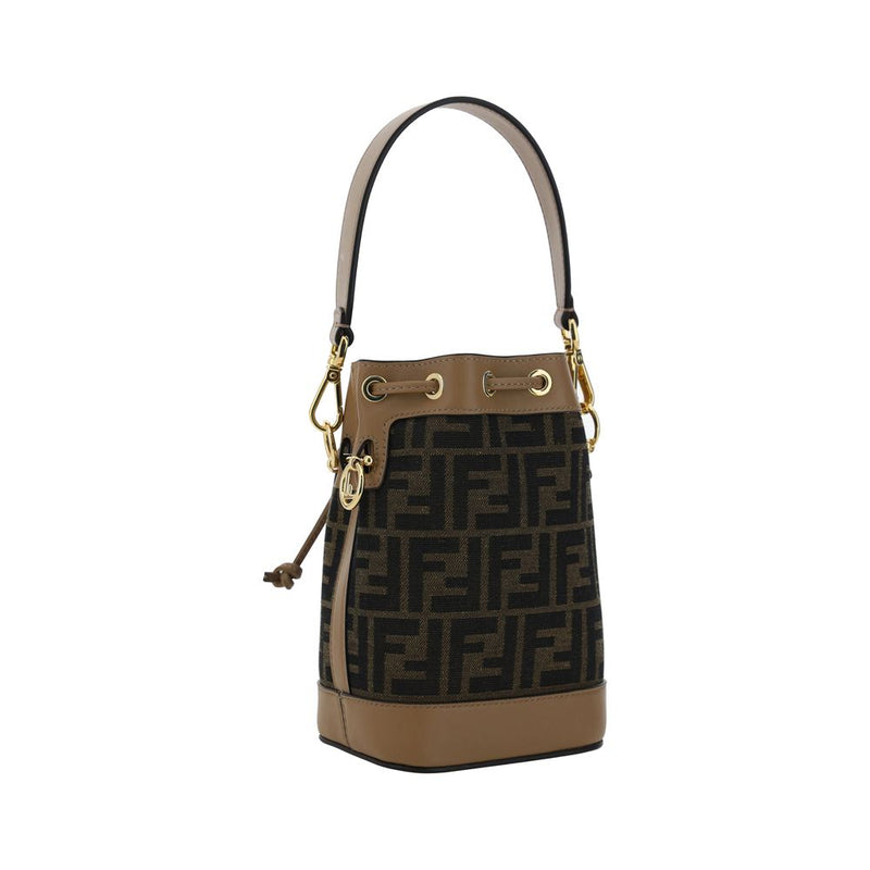 Fendi Brown Calf Leather Bos Taurus Bucket Bag