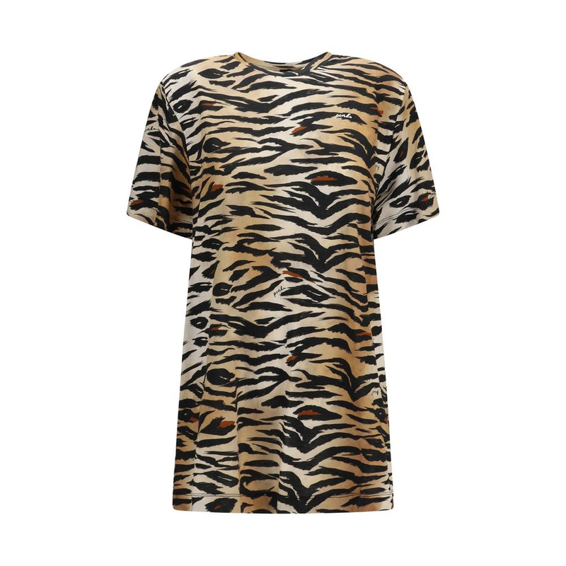 PINKO Multicolor Cotton T-Shirt with Tiger Print
