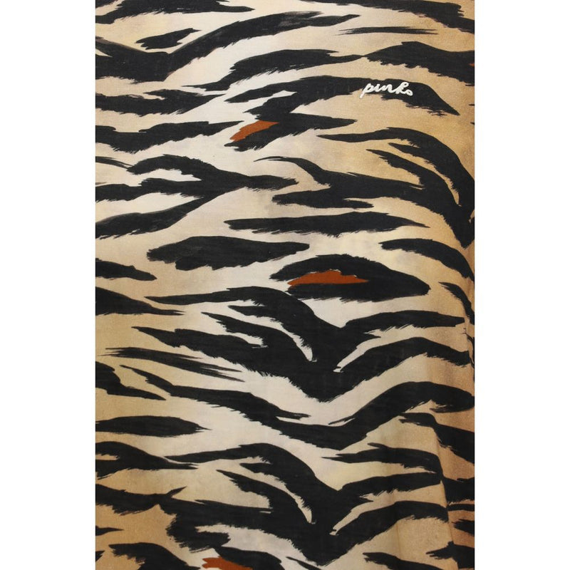 PINKO Multicolor Cotton T-Shirt with Tiger Print