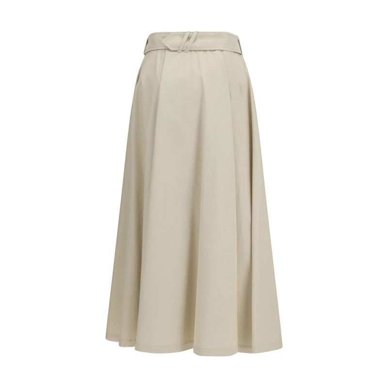 Burberry Beige Cotton Midi Trench Skirt
