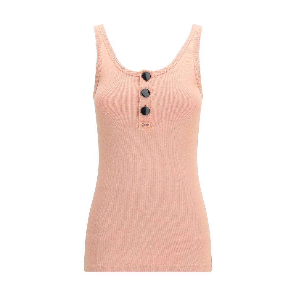 T-shirt sans manches Chloé en coton multicolore