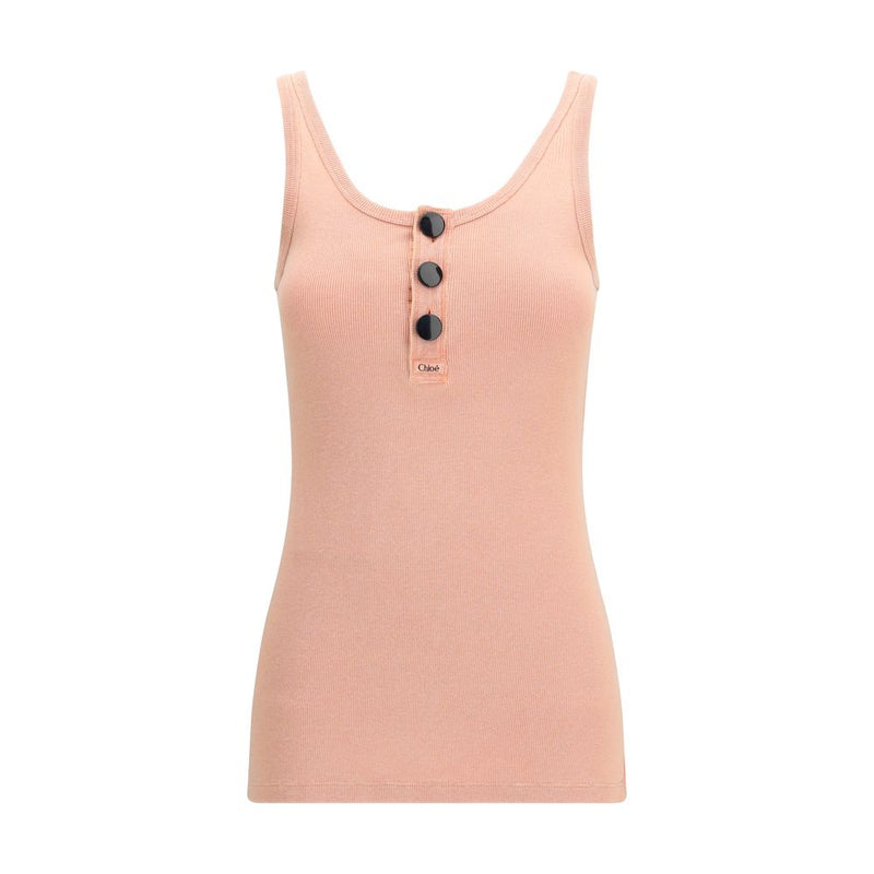T-shirt sans manches Chloé en coton multicolore