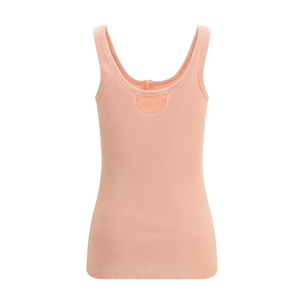 T-shirt sans manches Chloé en coton multicolore