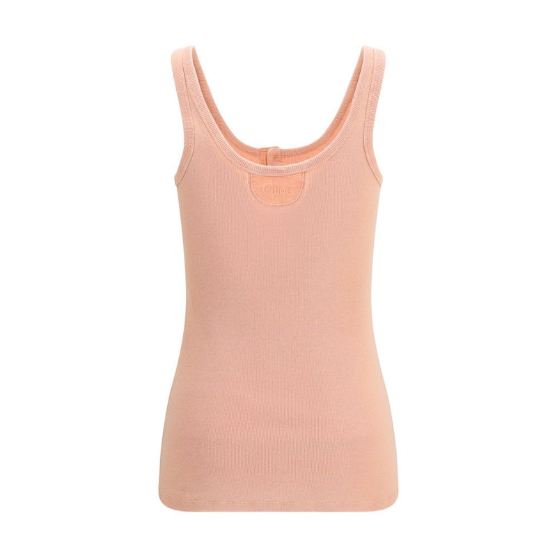 T-shirt sans manches Chloé en coton multicolore