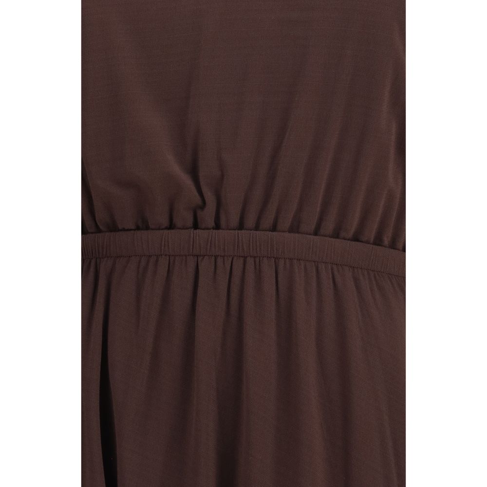 Lemaire Brown Viscose Casual Midi Dress