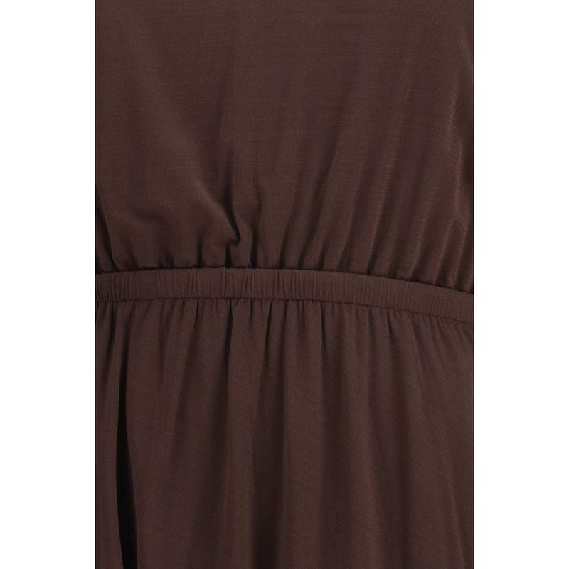 Lemaire Brown Viscose Midi Casual Dress