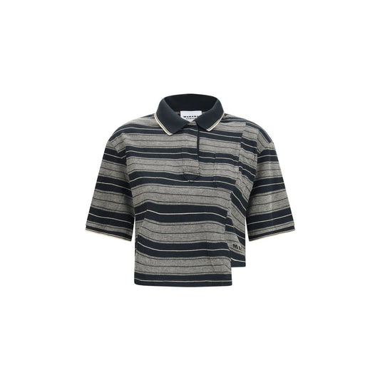 Polo en coton noir Marant Etoile