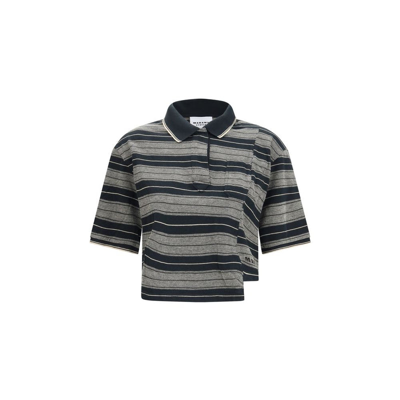 Polo en coton noir Marant Etoile