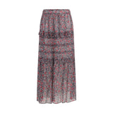 Marant Étoile Volomia Purple Cotton Long Ruffled Skirt