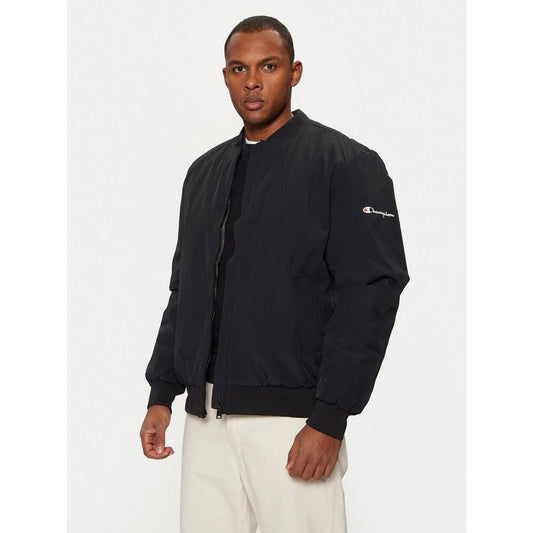 Champion Black Polyamide Bomber Jacket for Men