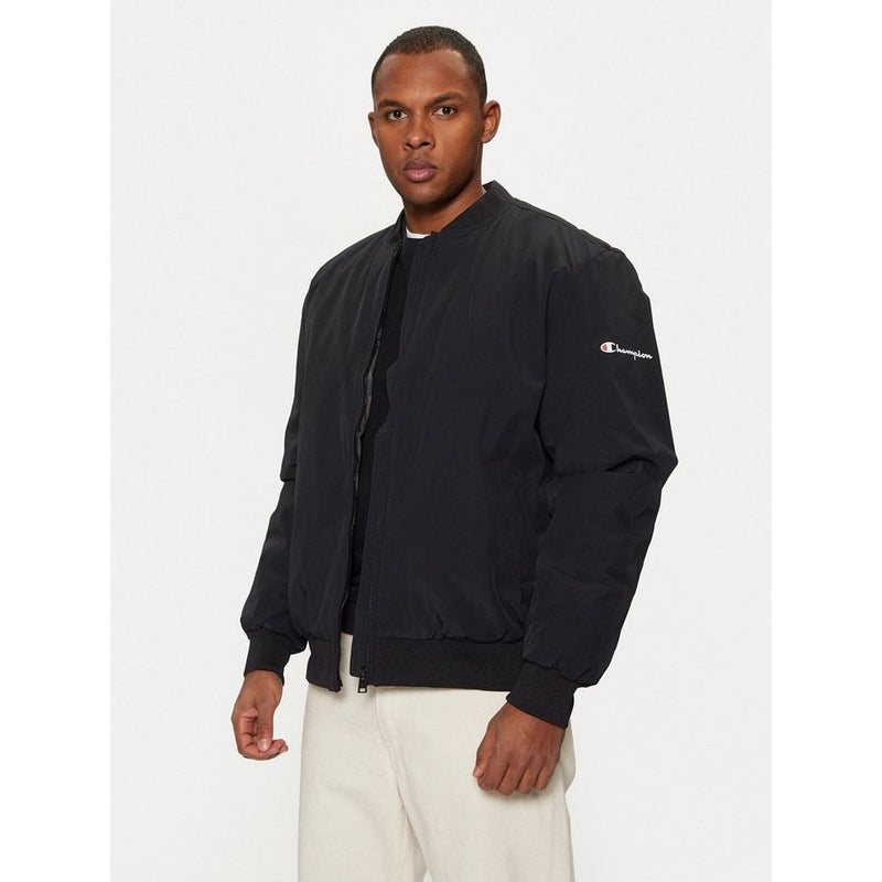 Champion Black Polyamide Bomber Jacket for Men