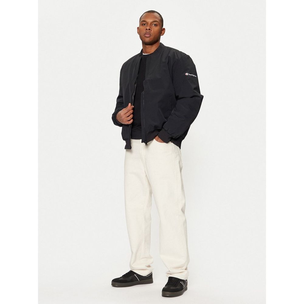 Champion Black Polyamide Bomber Jacket for Men